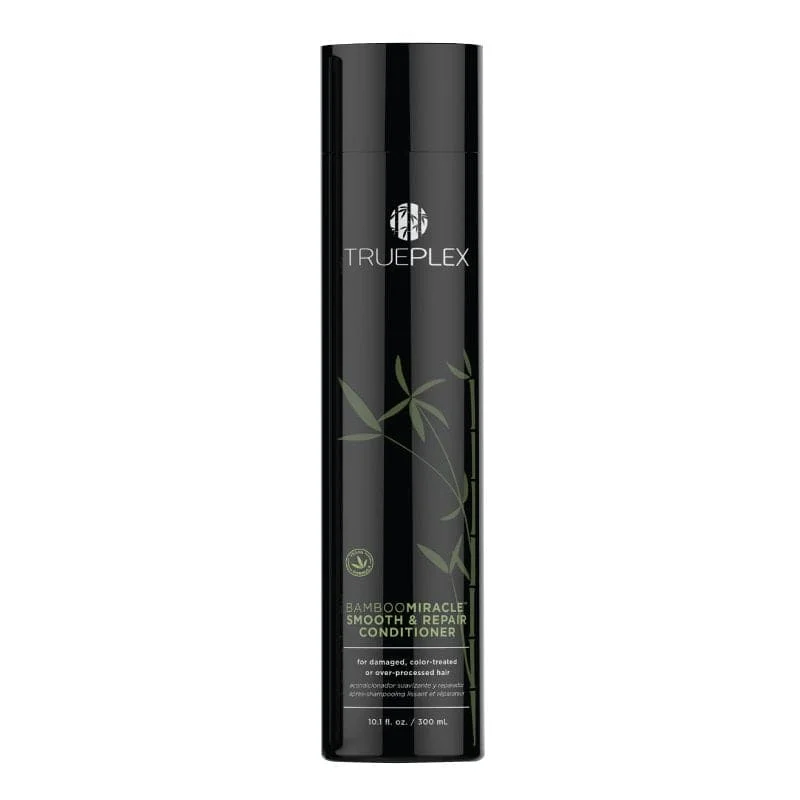 deep conditioning hair oil for shiny hair-Trueplex Bamboo Miracle Smooth and Repair Conditioner 10oz - 300ml