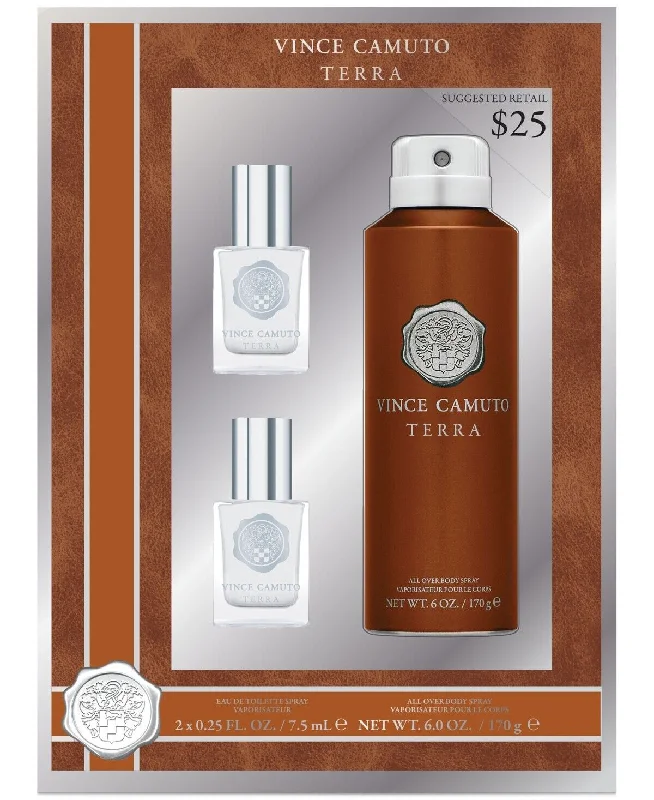 Vince Camuto Men's 3-Pc. Gift Set 2 x 0.25oz EDT, 6oz Body Mist