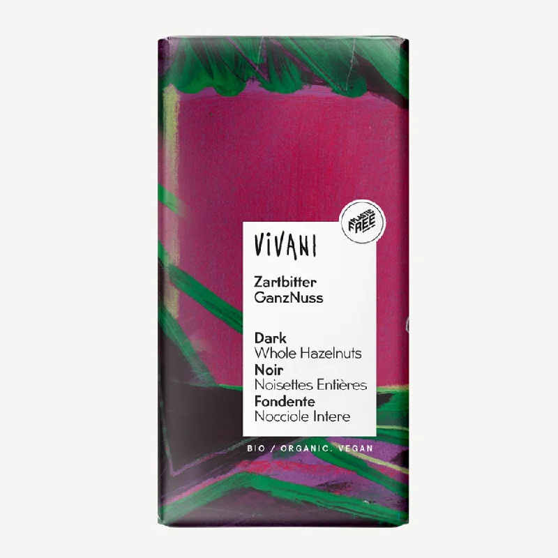 Vivani Organic Dark Chocolate with Whole Hazelnuts