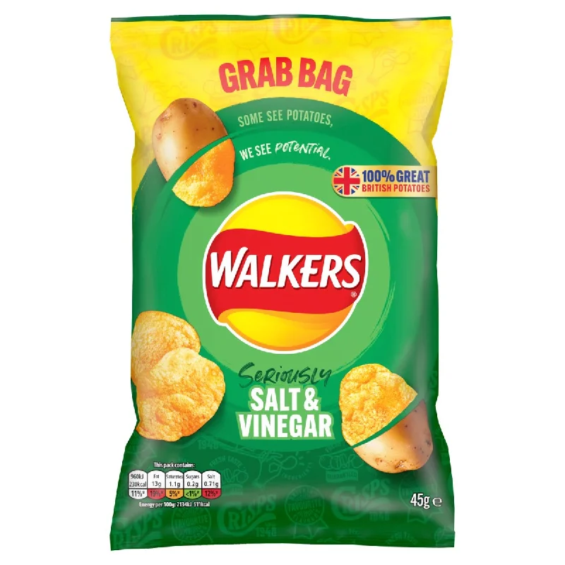 Walkers Grab Bag Salt & Vinegar  45G