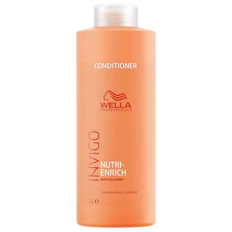 hydrating conditioner for dry, frizzy curls-Wella INVIGO NUTRI-ENRICH DEEP NOURISHING CONDITIONER 1000ML